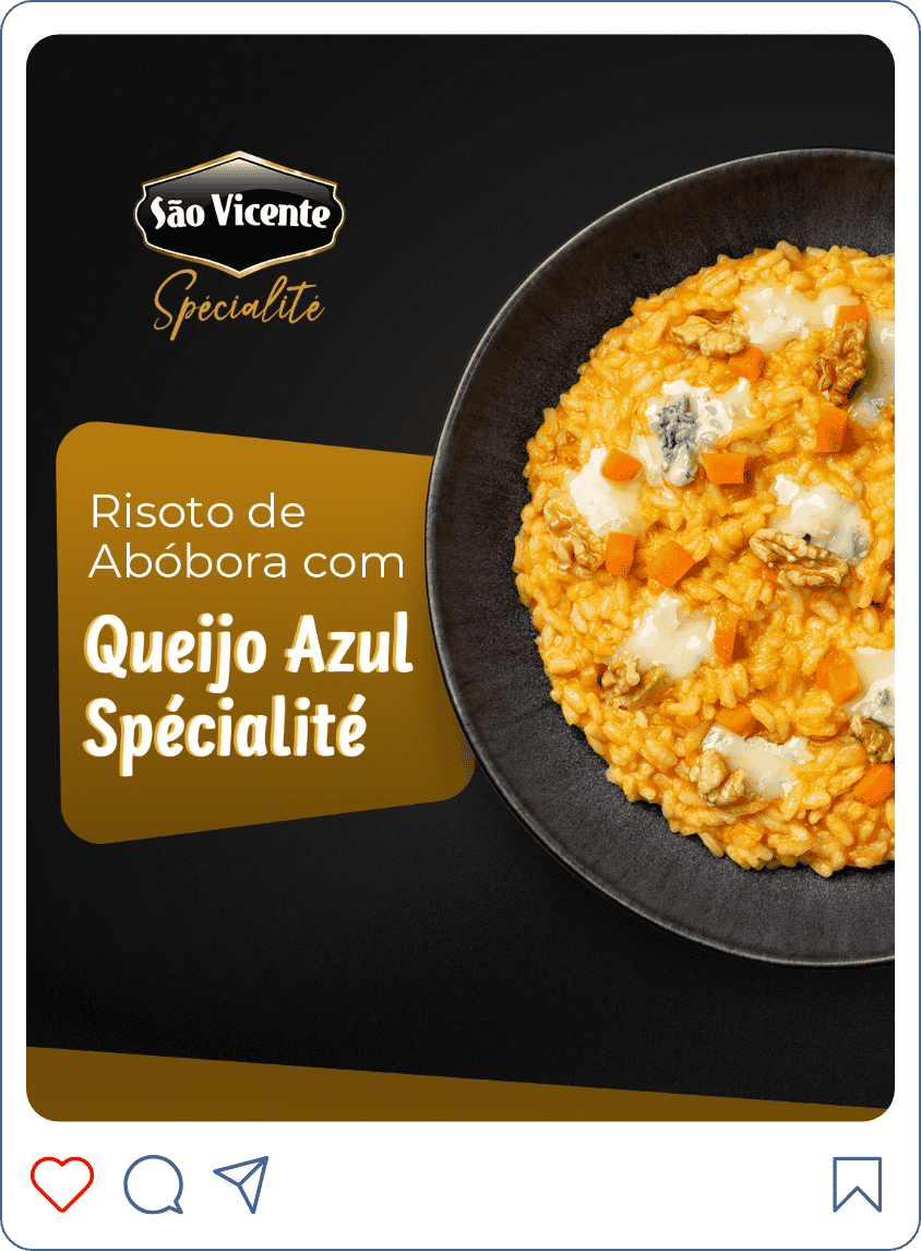 Risoto de abóbora com Queijo Azul Spécialité